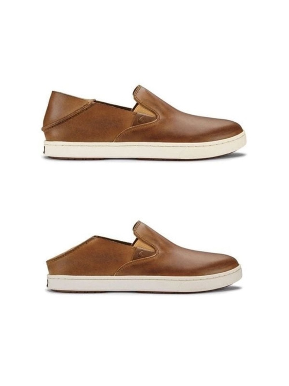 Olukai Pehuea slip-on Sneakers Brown Leather Women’s Sz 9 Comfort Walking Shoe